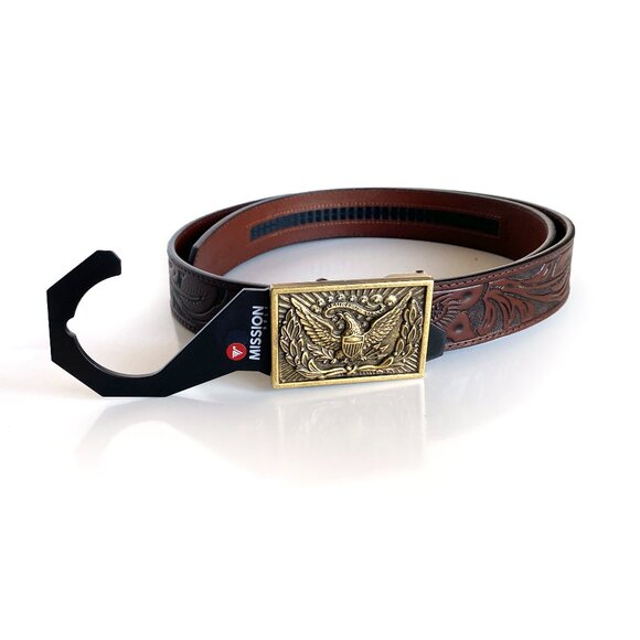 NEW Mission Western Collection Cowboy Leather Men's Belt - Picture 1 of 10